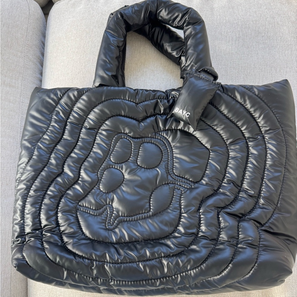 BAYC “BoredApeYachtClub” Black puffer quilted bag